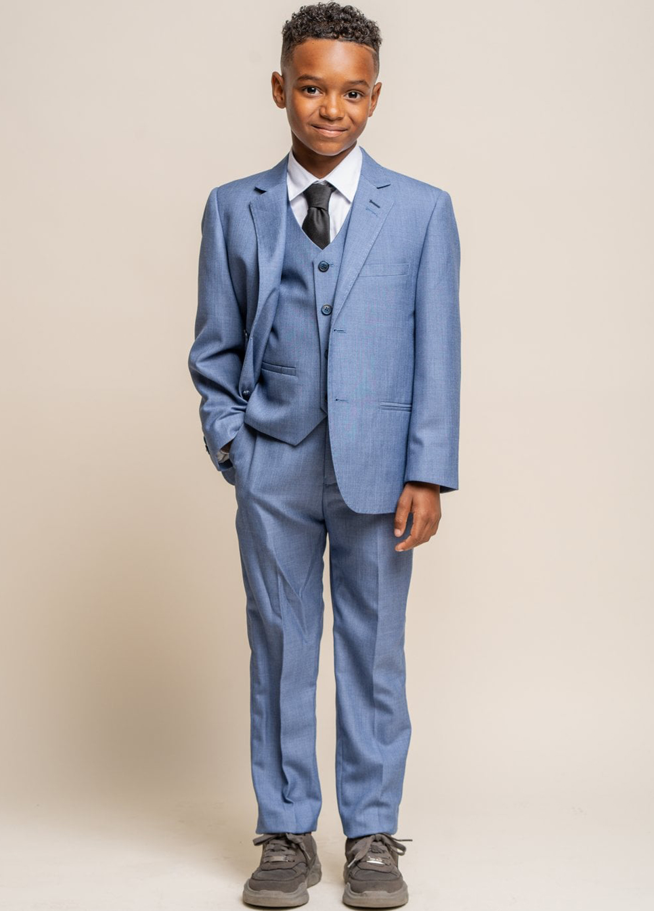 Cavani Boys Sky Blue Jay 3 Piece Formal Suit | SuitsMe