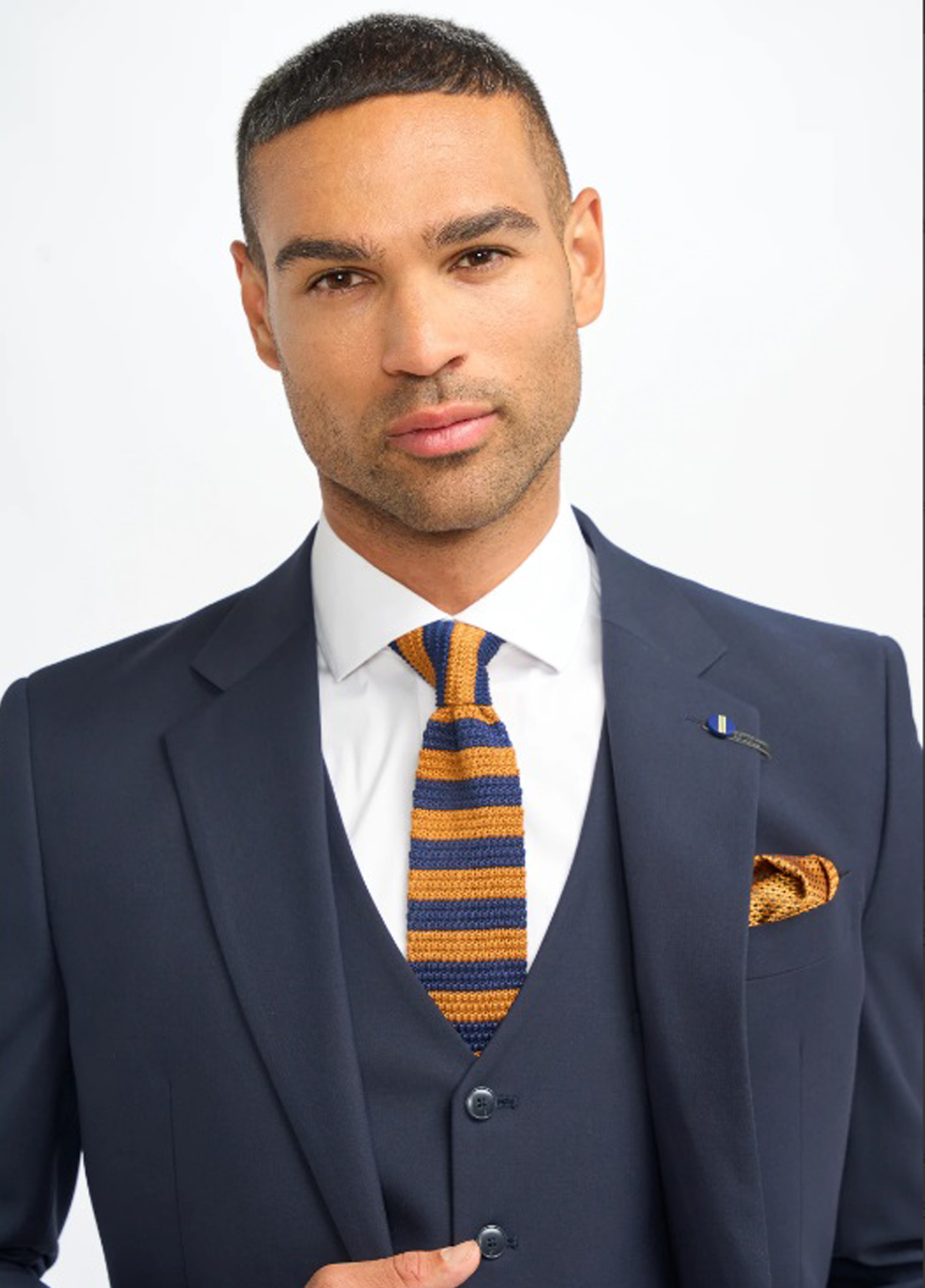 Cavani Malibu Navy Blue 3 Piece Slim Fit Suit - Image 3