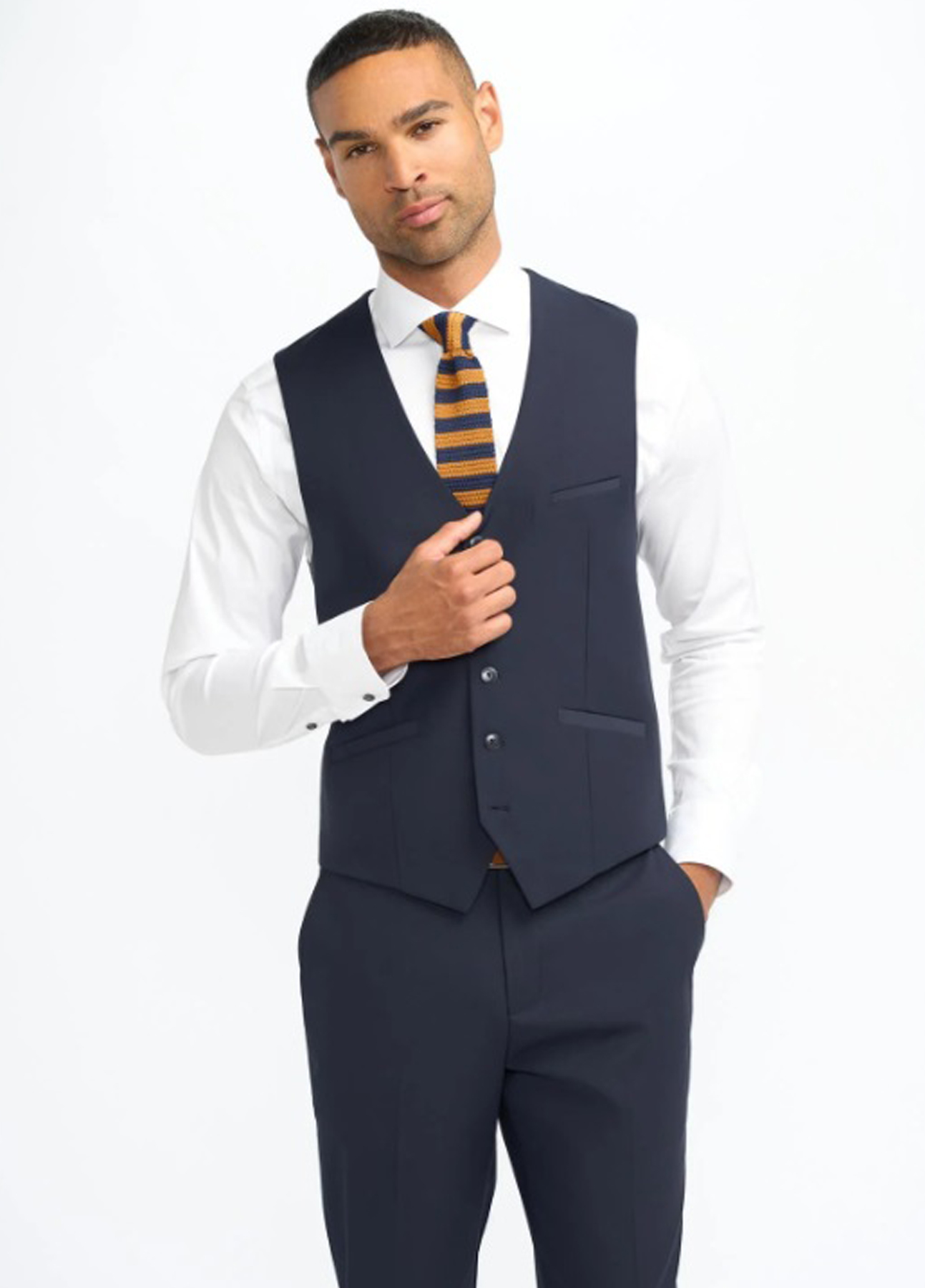 Cavani Malibu Navy Blue 3 Piece Slim Fit Suit - Image 4