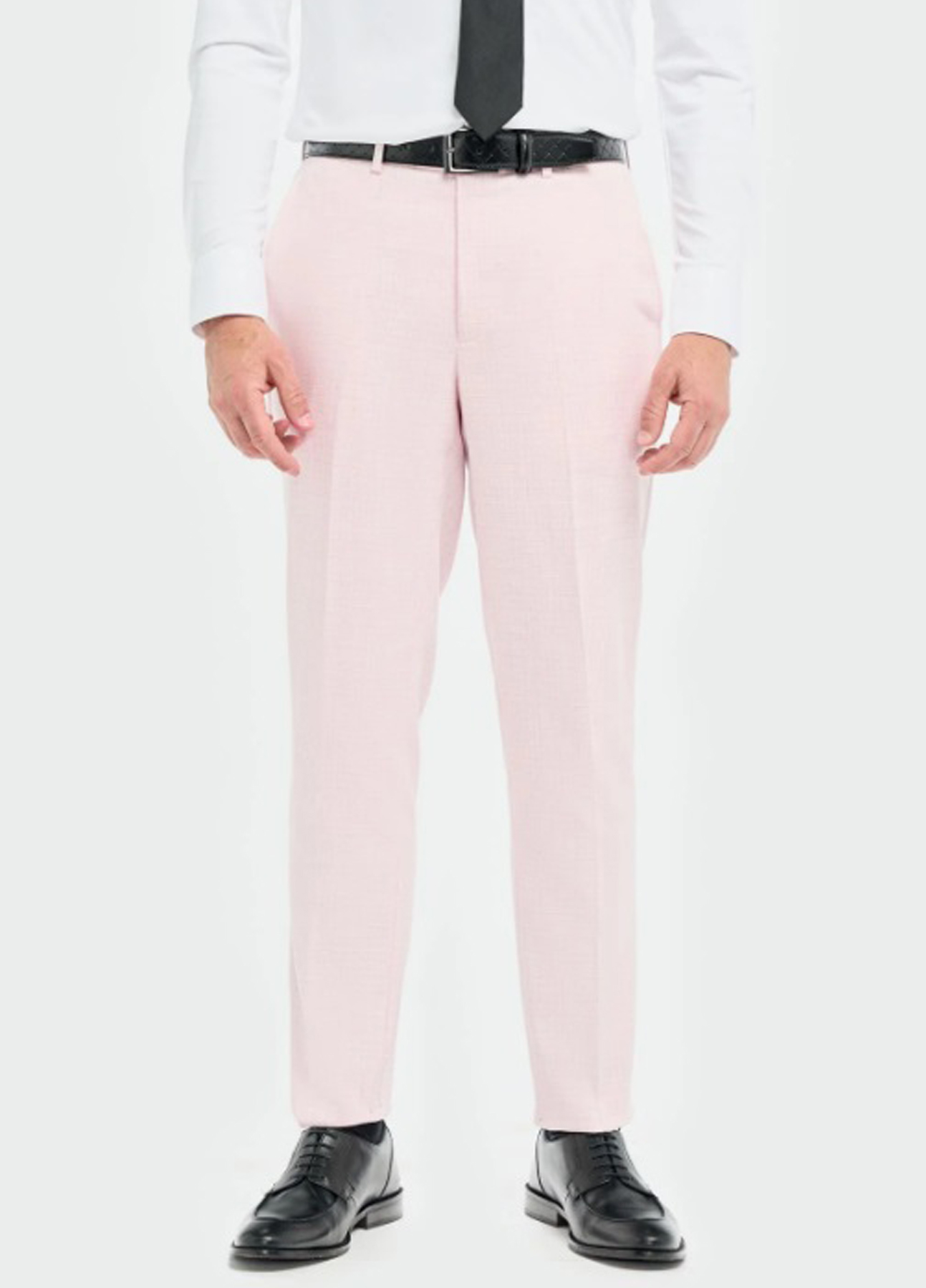 Cavani Contrast Pink 3 Piece Suit With Navy Waistcoat - Image 10