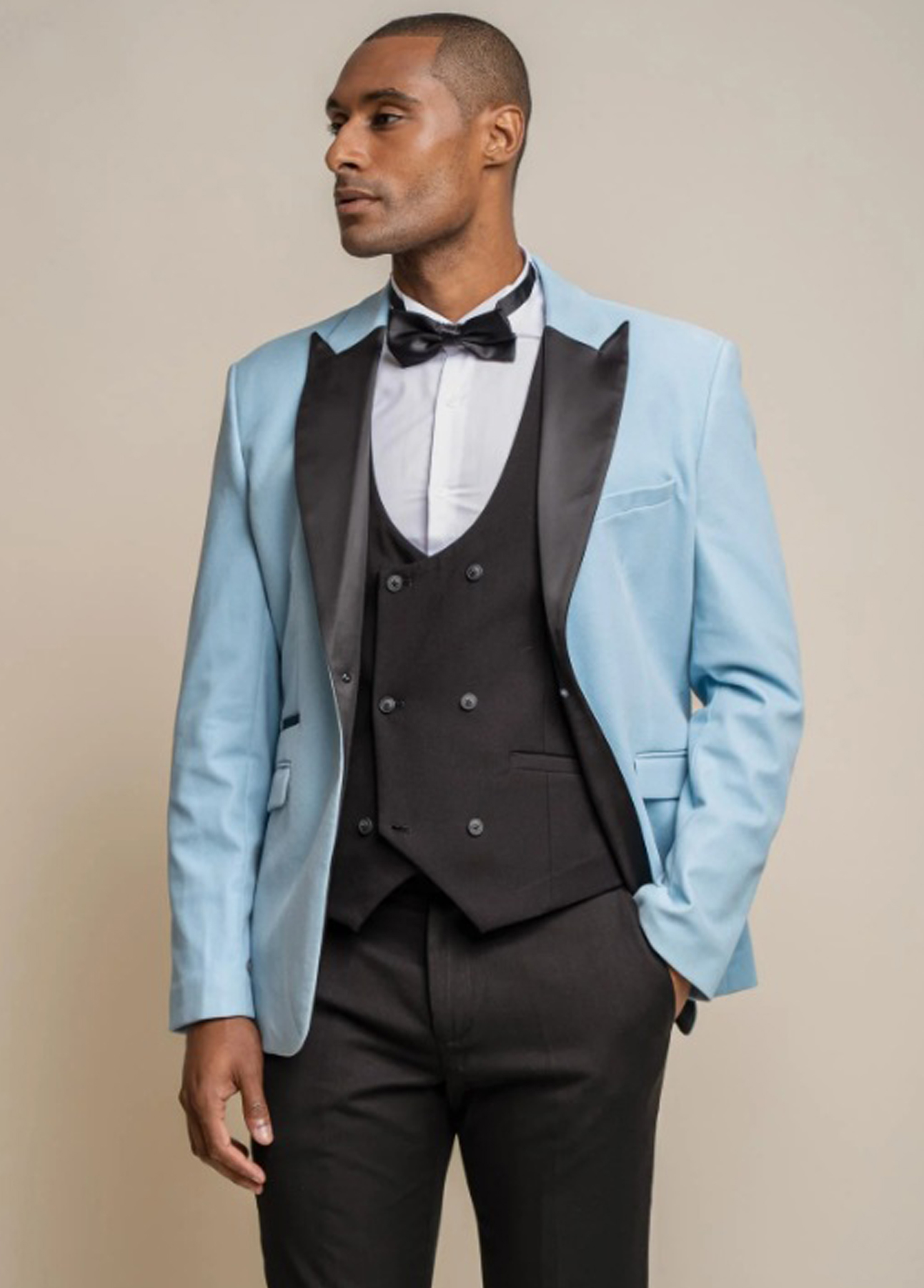 Cavani Velvet Blazer Smart Formal Dinner Prom Jacket - Image 7