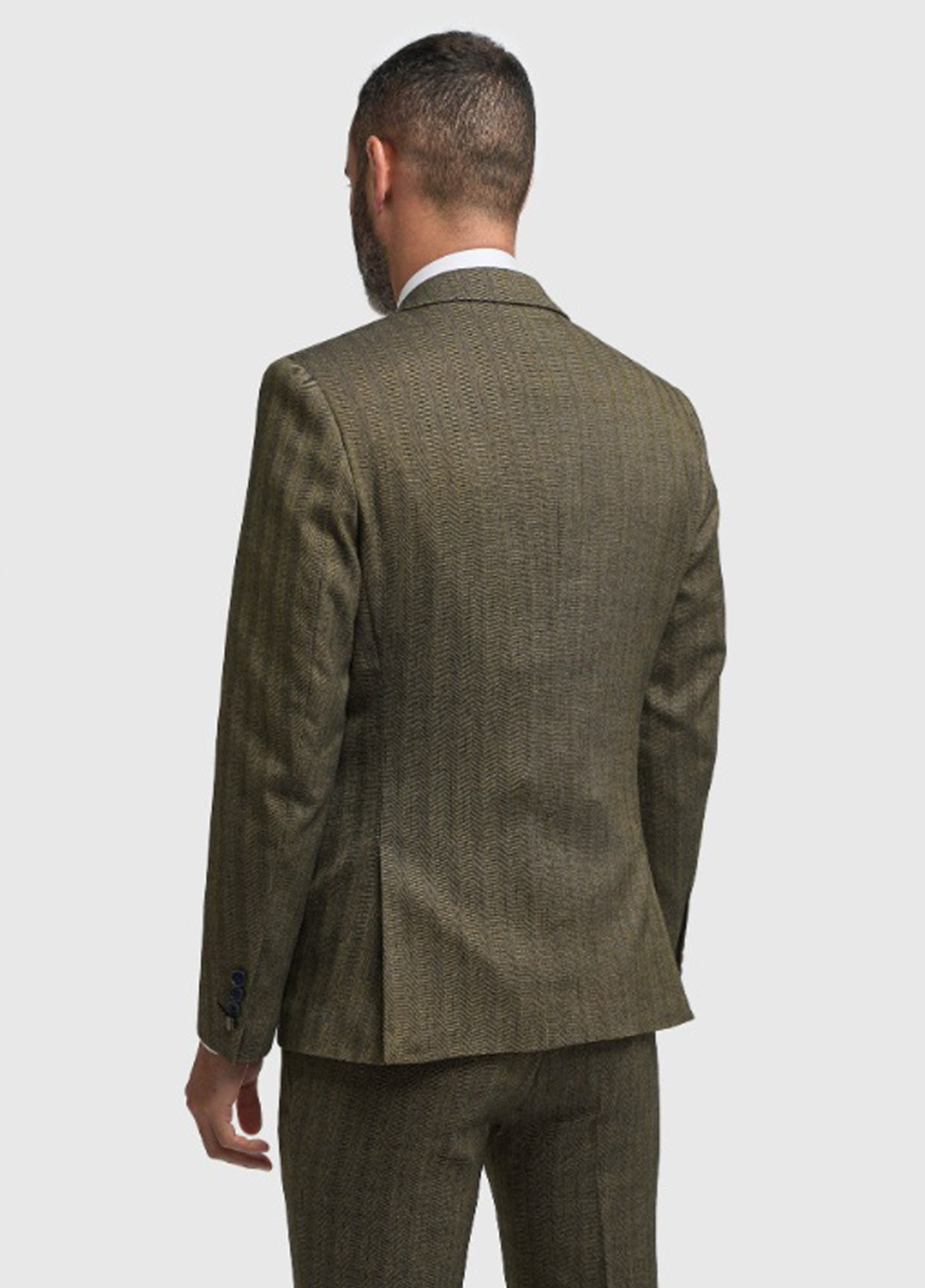Men's Cavani Sage Green Stylish Slim Fit Wedding 3 Piece Suit - Image 4