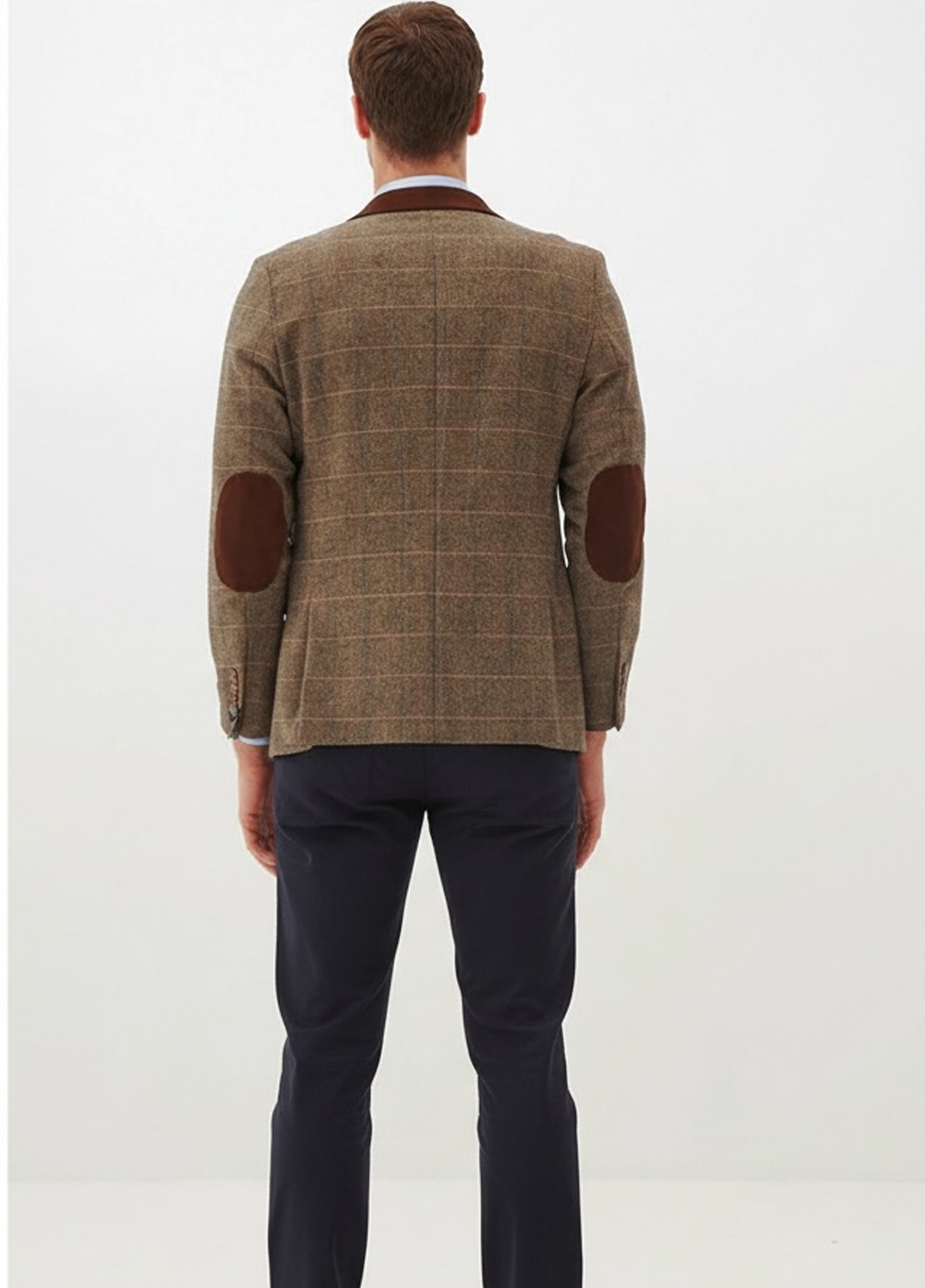 Marc Darcy Tan Tweed Contrast 3 Piece Suit With Navy Chino's - Image 3
