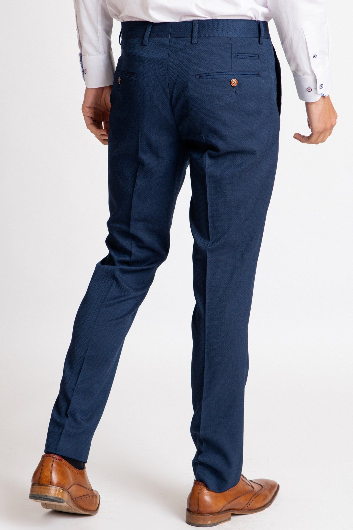 Marc Darcy Max Royal Blue 3 Piece Slim Fit Suit - Image 13