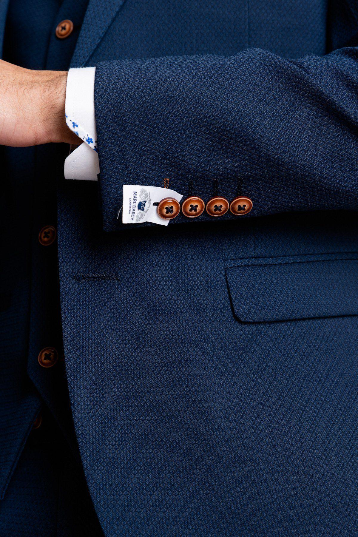 Marc Darcy Max Royal Blue 3 Piece Slim Fit Suit - Image 8