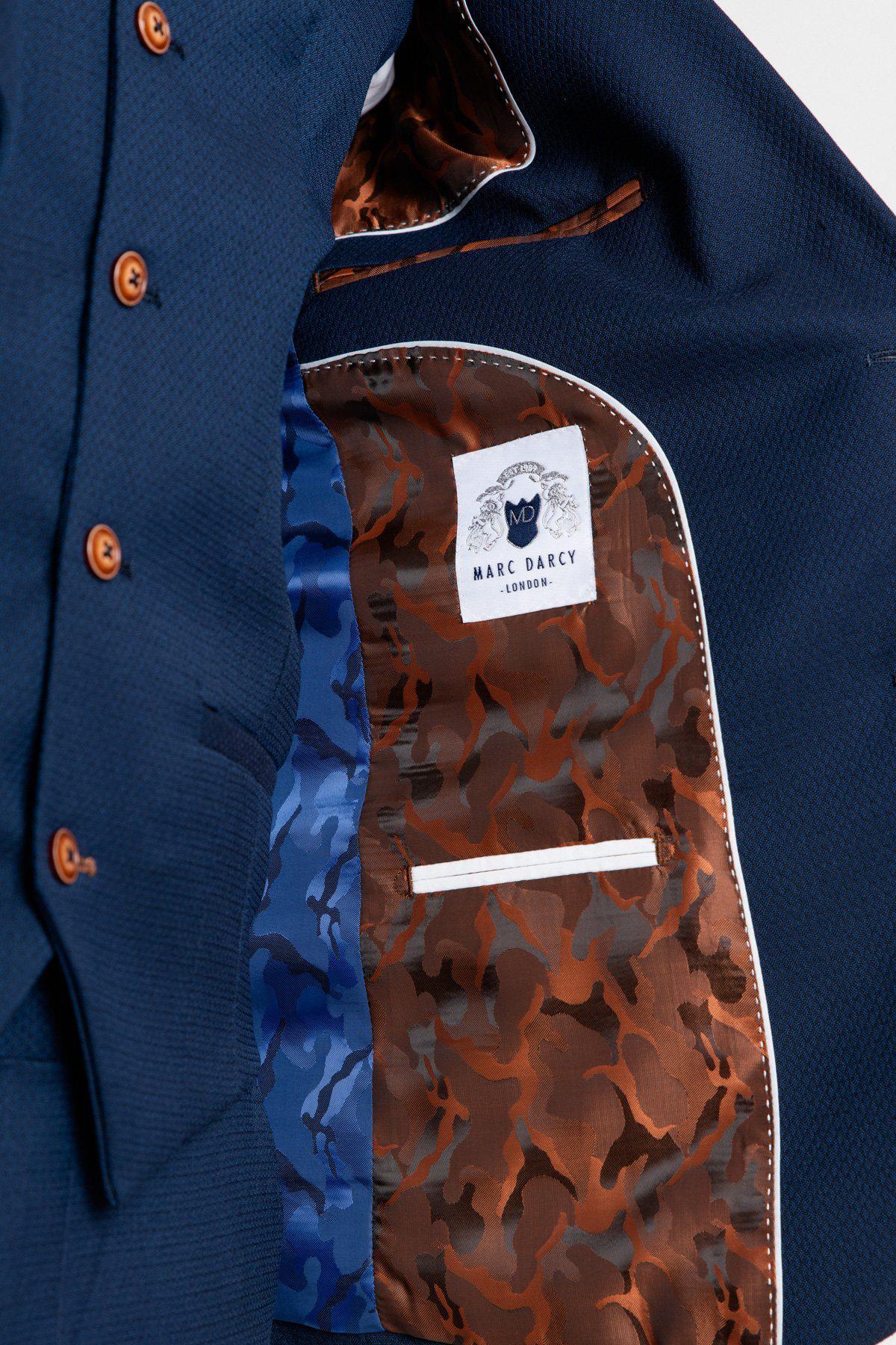 Marc Darcy Max Royal Blue 3 Piece Slim Fit Suit - Image 9