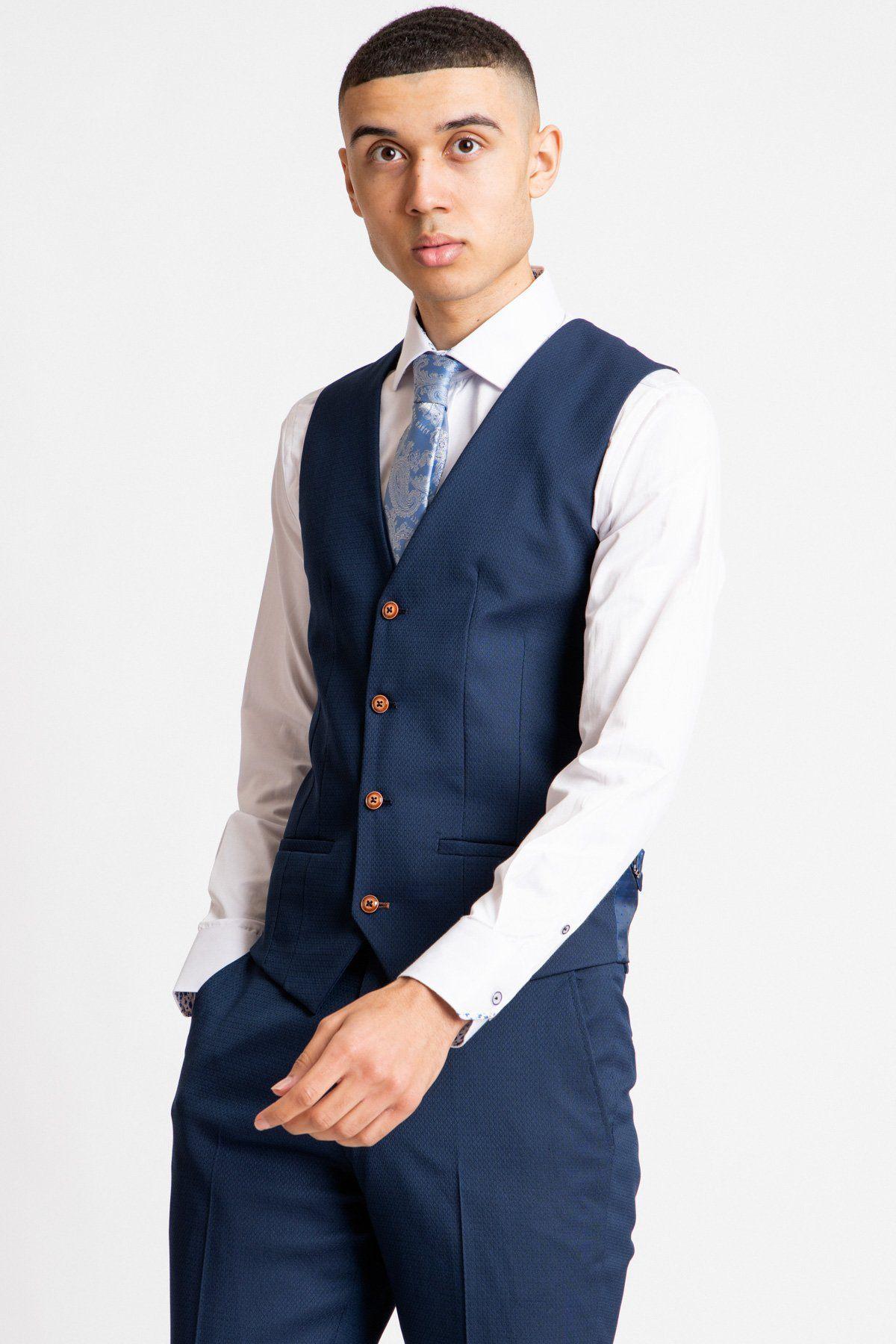 Marc Darcy Max Royal Blue 3 Piece Slim Fit Suit - Image 10
