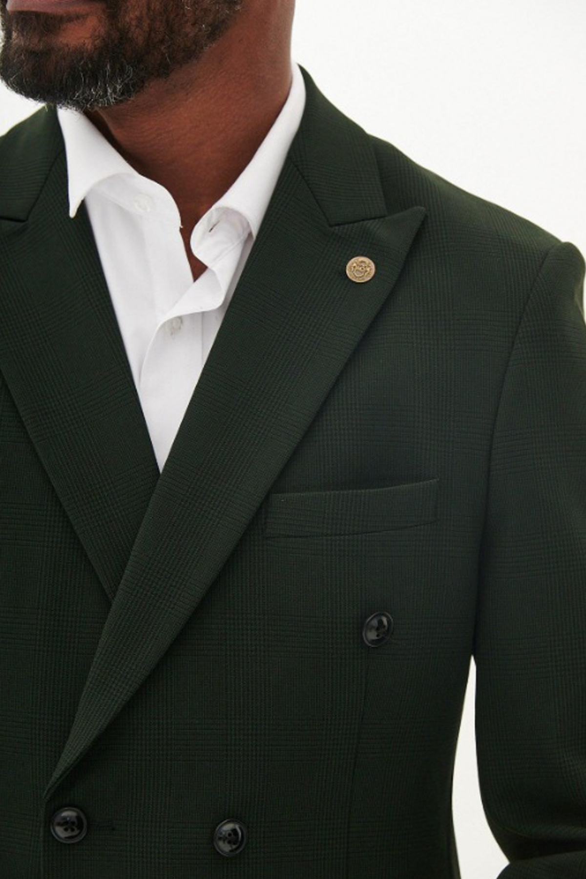 Marc Darcy Olive Green Double Breasted Blazer - Image 6