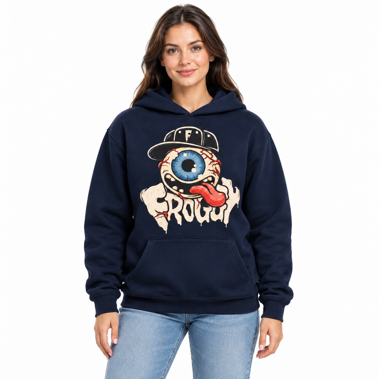 Froggy Eyeball Graphic Hoodie - Unisex Pullover - Image 3