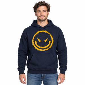 Men's Sinister Smiley Face Graphic Hoodie